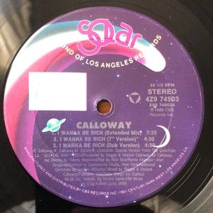 Calloway I Wanna Be Rich Vinyl Lp '89